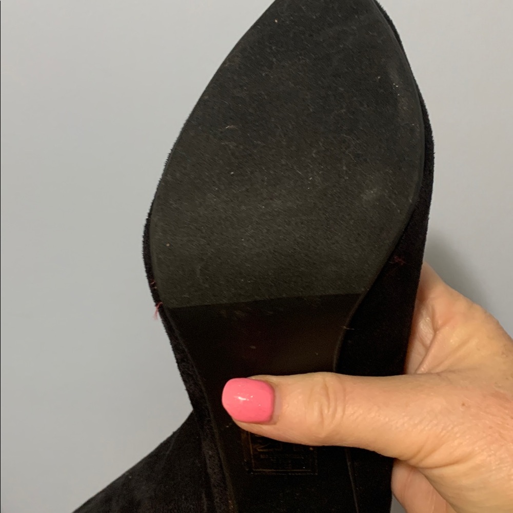 Black Faux suede thigh, high boots size 8 1/2 - Picture 5 of 5